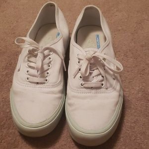 White ultra cush Vans